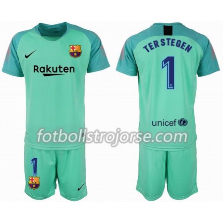 FC Barcelona Matchtröjor Målvakt TER STEGEN 1 Barn Fotbollströja 2018-2019